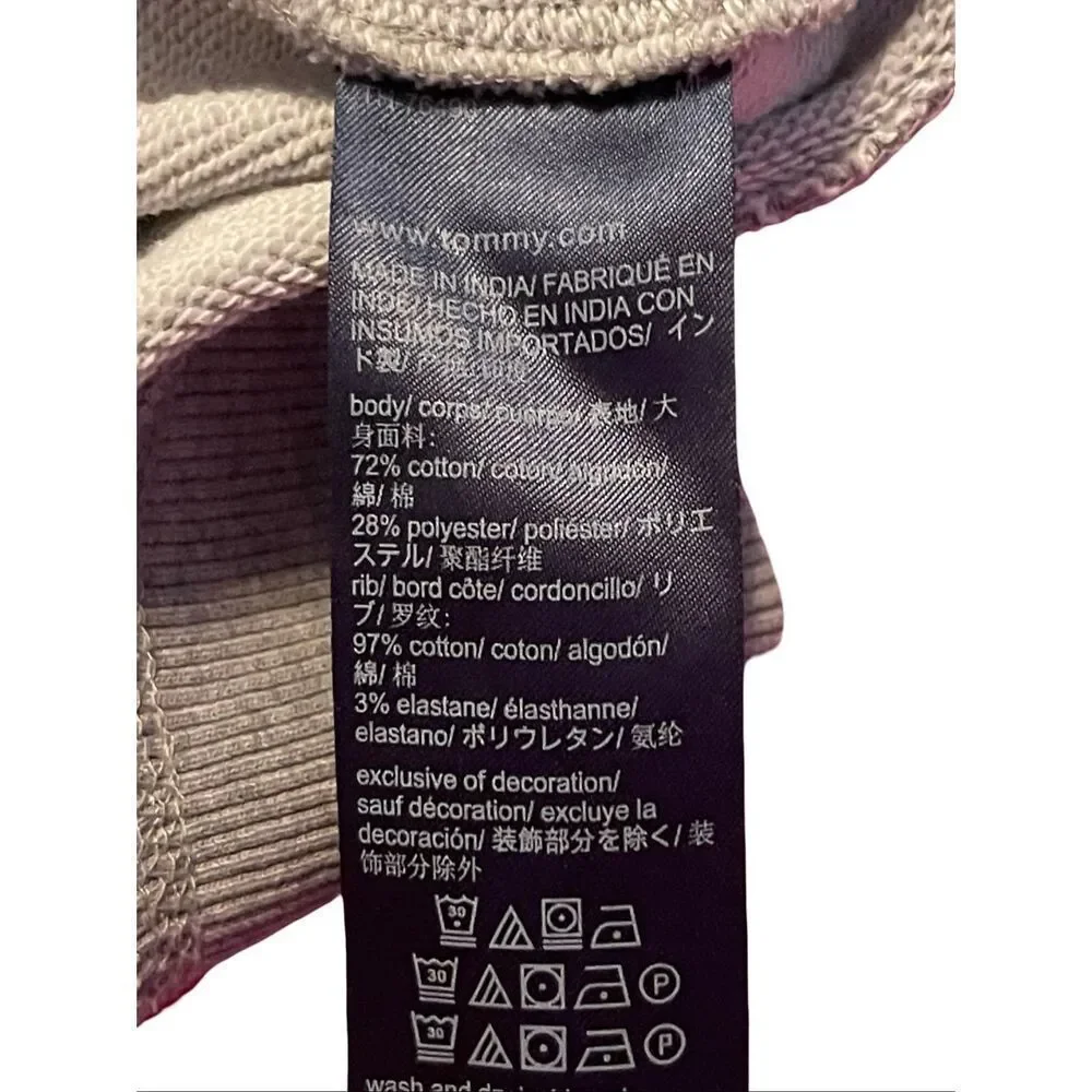 Tommy Hilfiger Heather Gray Essential Fleece Crew Neck Pullover Sweatshirt Large